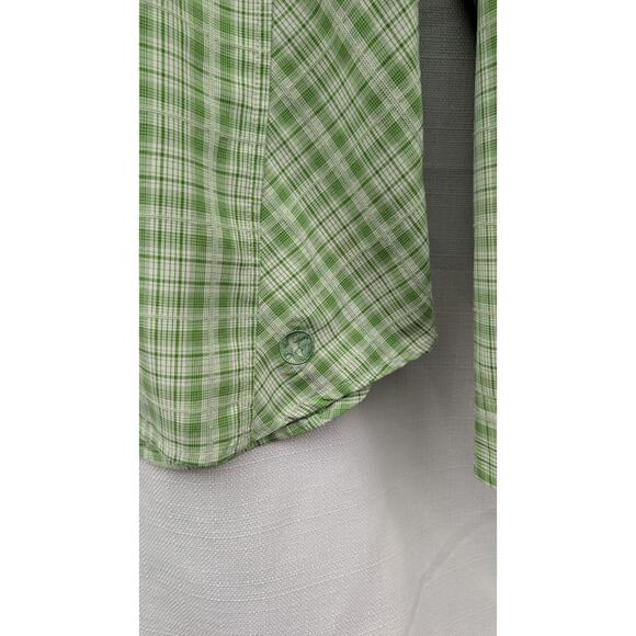 Guide Series Womens Green Plaid Long Sleeve Button Up Shirt Sz S Hiking Mesh - Picture 3 of 7